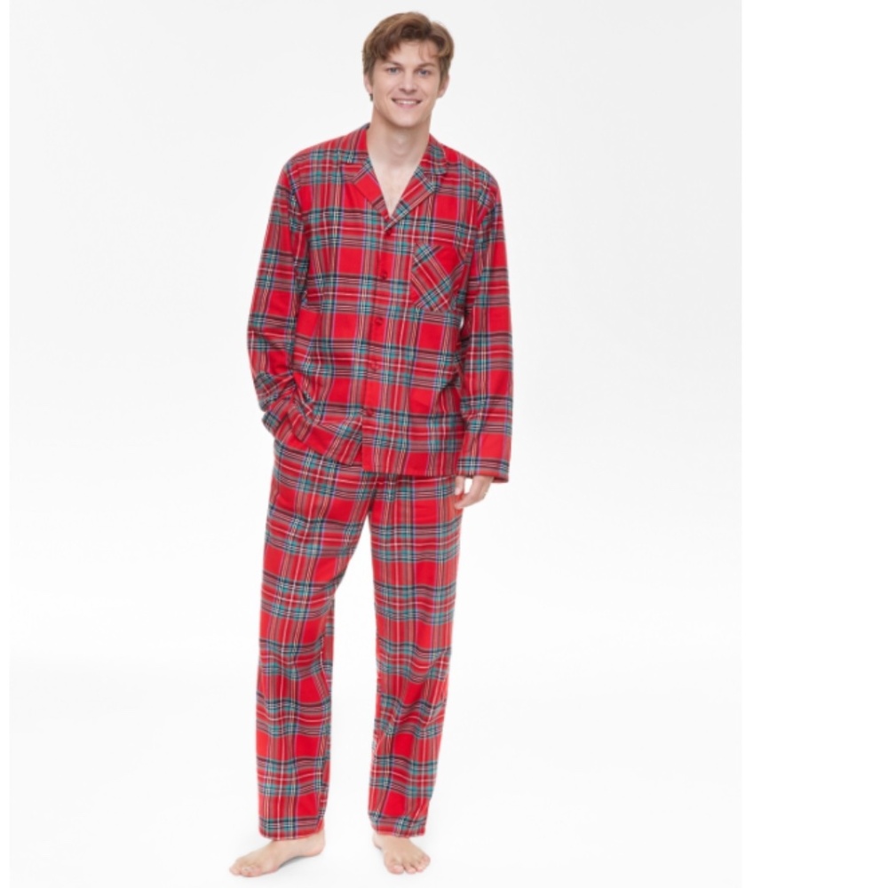 Holiday Lane Men's Brinkley Plaid Notch Collar Matching Family Pajamas Set NWT
